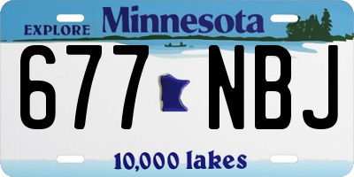 MN license plate 677NBJ