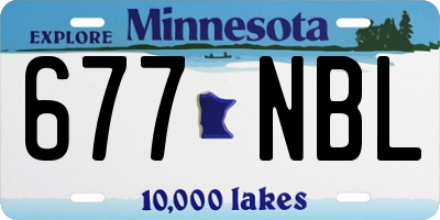 MN license plate 677NBL