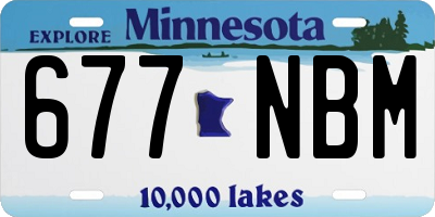 MN license plate 677NBM