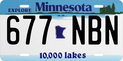 MN license plate 677NBN