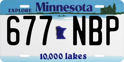 MN license plate 677NBP