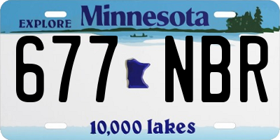 MN license plate 677NBR