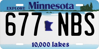 MN license plate 677NBS