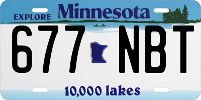 MN license plate 677NBT