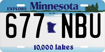 MN license plate 677NBU