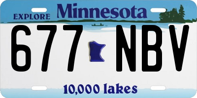 MN license plate 677NBV