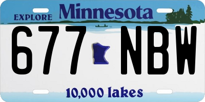 MN license plate 677NBW
