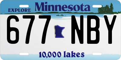 MN license plate 677NBY
