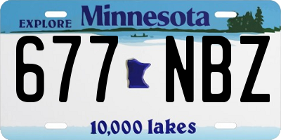 MN license plate 677NBZ