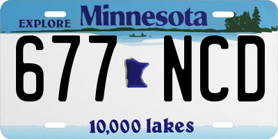 MN license plate 677NCD