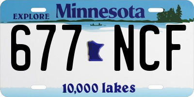 MN license plate 677NCF