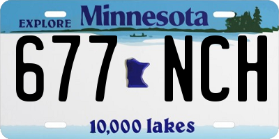 MN license plate 677NCH