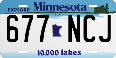 MN license plate 677NCJ