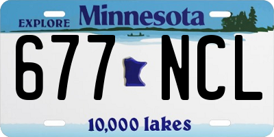 MN license plate 677NCL