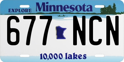 MN license plate 677NCN