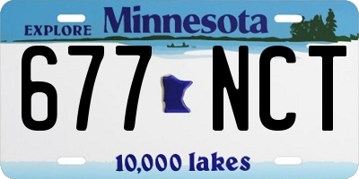 MN license plate 677NCT