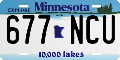 MN license plate 677NCU