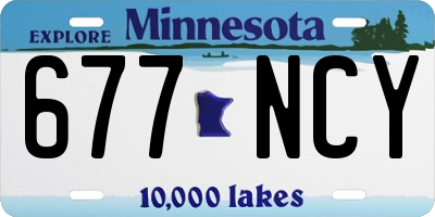 MN license plate 677NCY