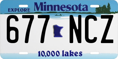 MN license plate 677NCZ