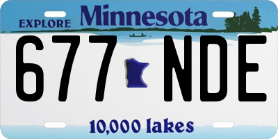 MN license plate 677NDE
