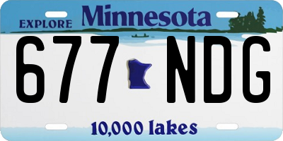 MN license plate 677NDG