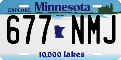 MN license plate 677NMJ