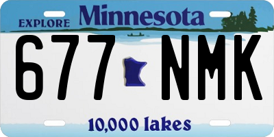 MN license plate 677NMK