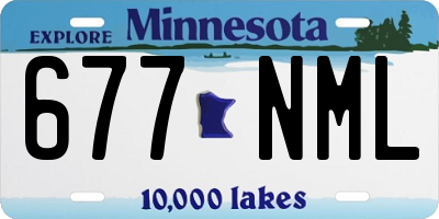 MN license plate 677NML