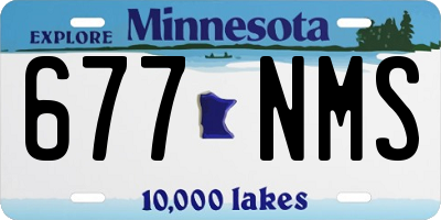 MN license plate 677NMS