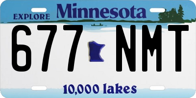 MN license plate 677NMT