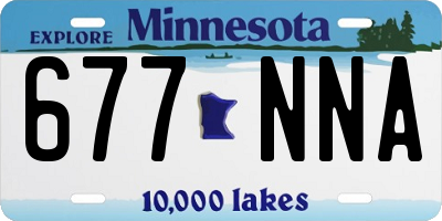 MN license plate 677NNA
