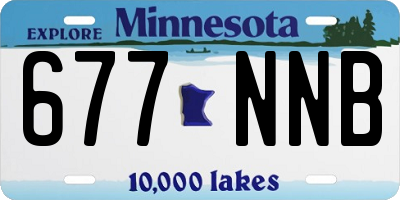 MN license plate 677NNB