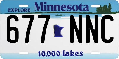 MN license plate 677NNC