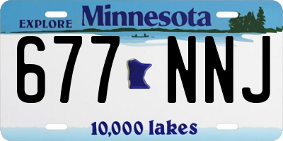 MN license plate 677NNJ