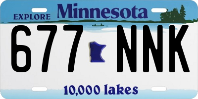 MN license plate 677NNK
