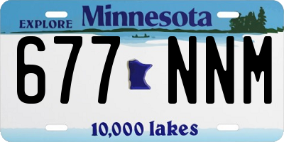 MN license plate 677NNM