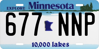 MN license plate 677NNP