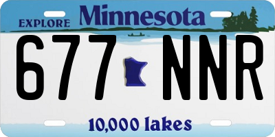 MN license plate 677NNR