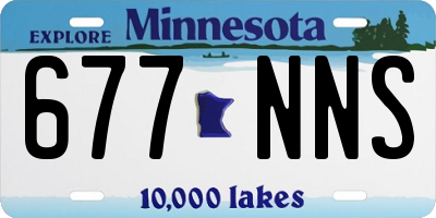 MN license plate 677NNS
