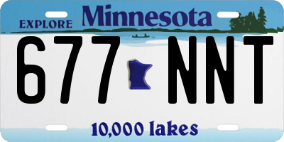 MN license plate 677NNT