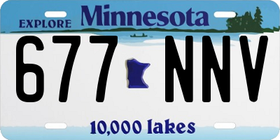 MN license plate 677NNV