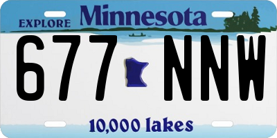 MN license plate 677NNW