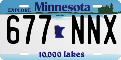 MN license plate 677NNX