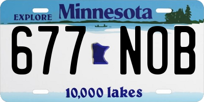 MN license plate 677NOB
