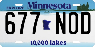 MN license plate 677NOD