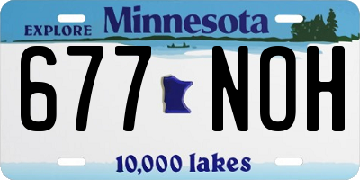 MN license plate 677NOH
