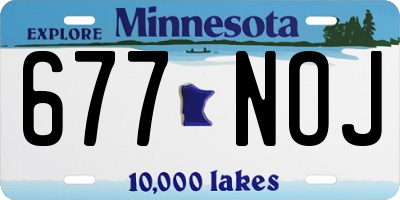 MN license plate 677NOJ
