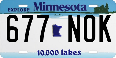 MN license plate 677NOK