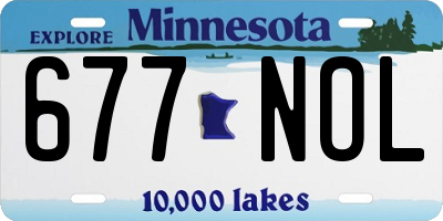 MN license plate 677NOL
