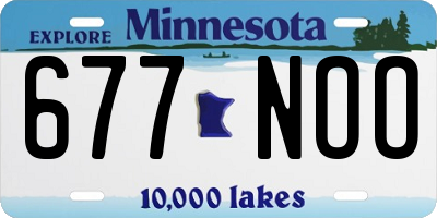 MN license plate 677NOO